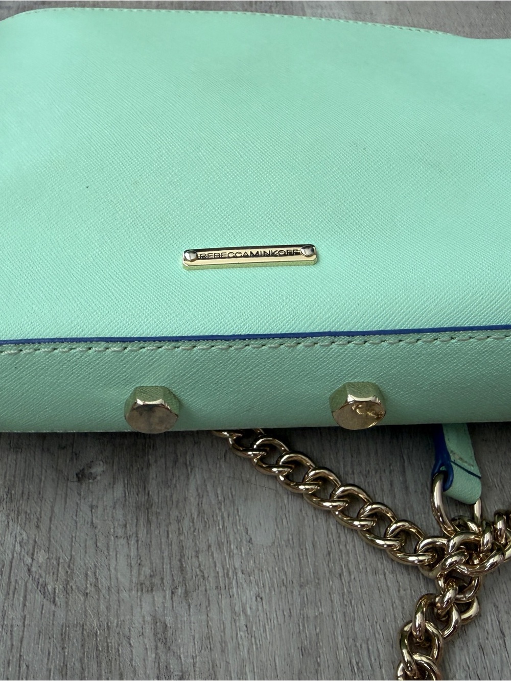 Rebecca Minkoff Mint Avery Crossbody with Gold Chain - Picture 4 of 4